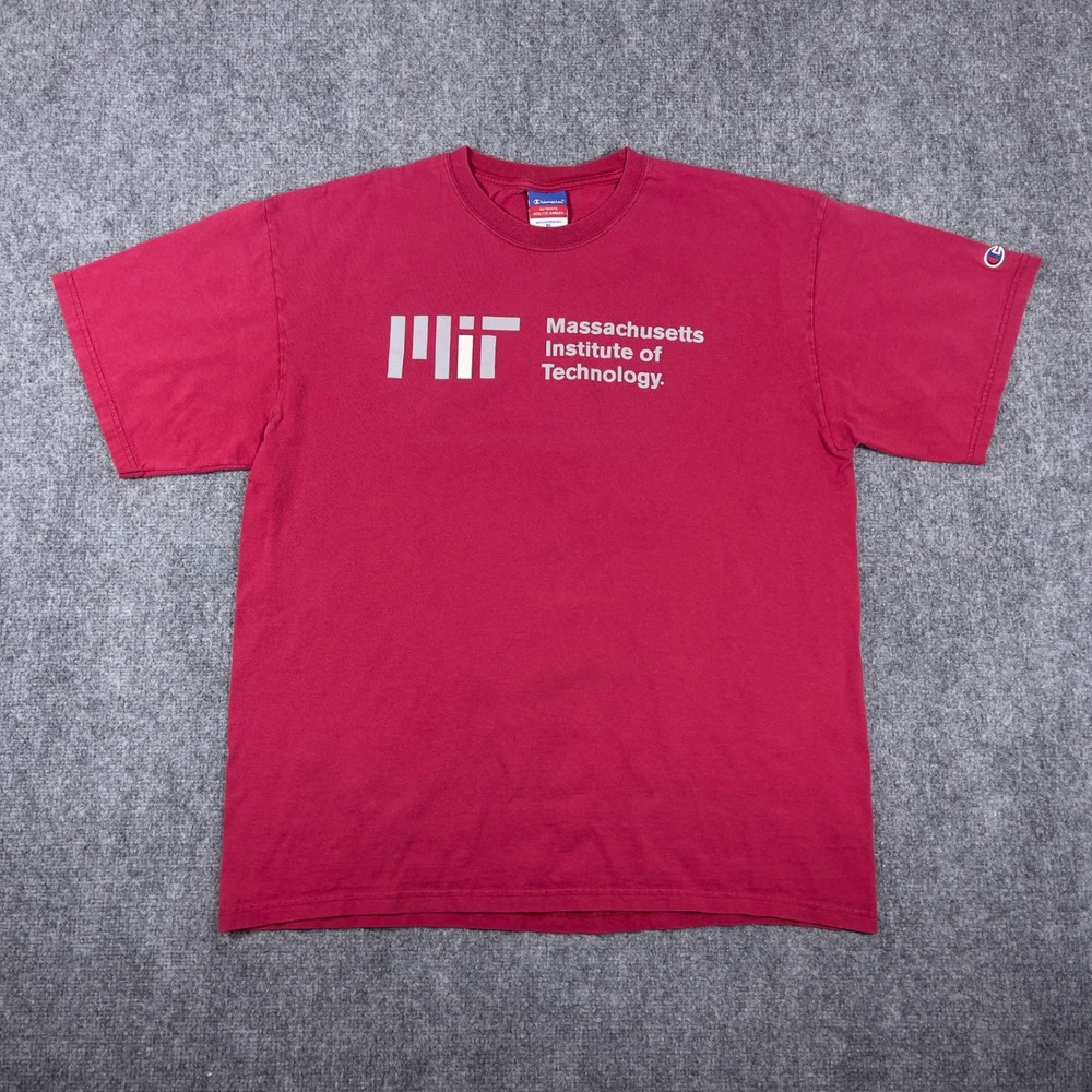 Vintage MIT Champion T-Shirt Mens XL Red Massachusetts Institute of Technology